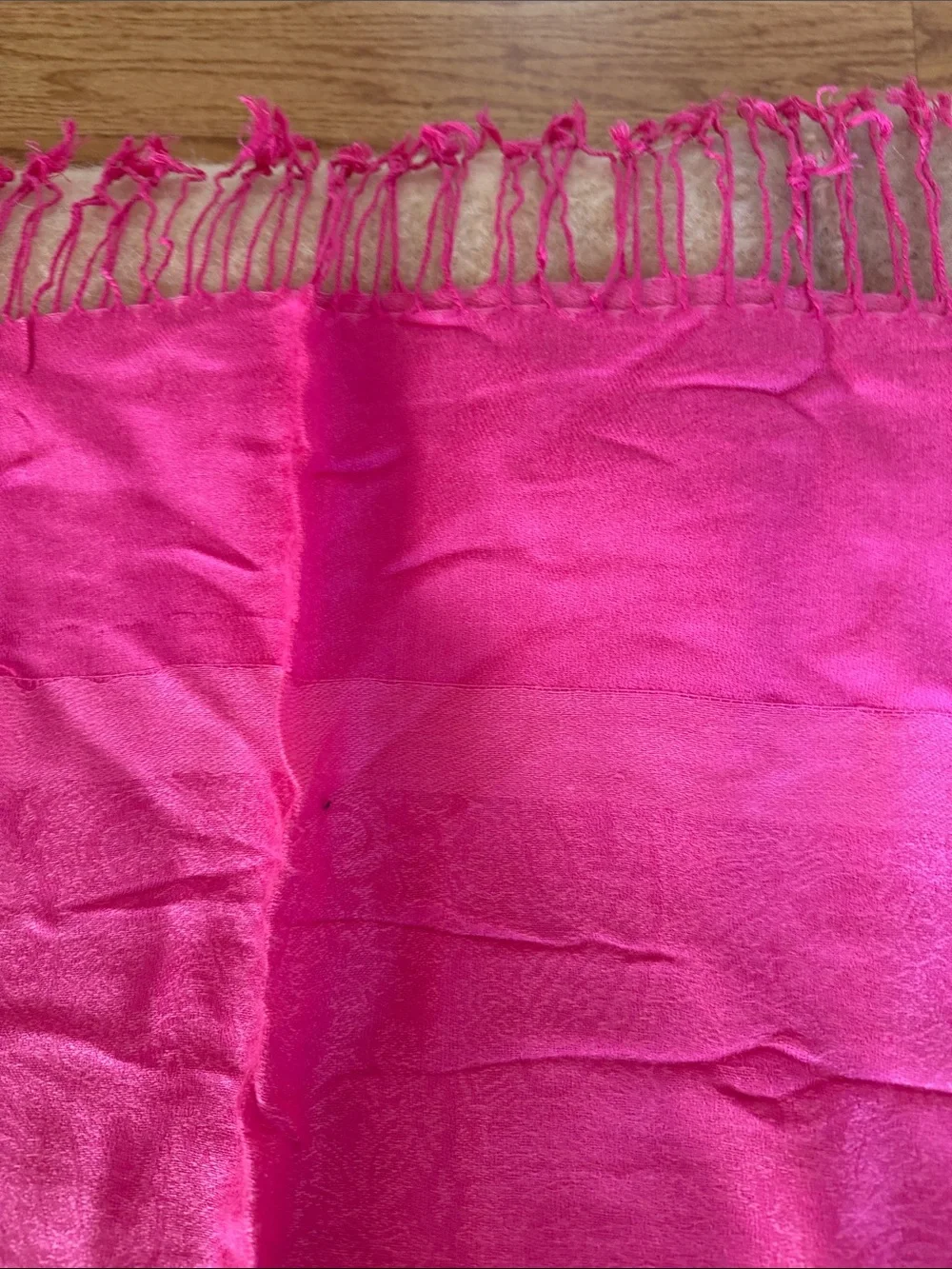 Women's Hot Pink Wrap Skirt / Shawl pashmina size paisley print